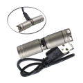 Lanterna USB Recarregável lanterna LED de titânio ajustável